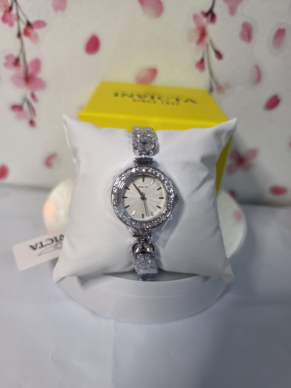 Invicta Silver Crystal-Accent Women's Bracelet Watch